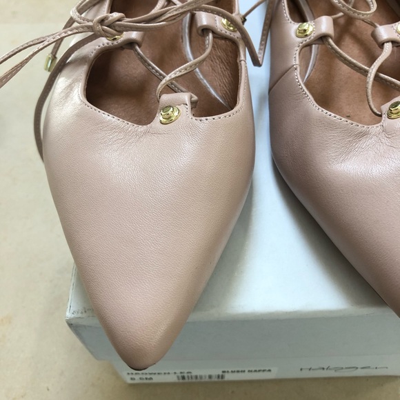 Halogen “Owen” Pointy Toe Lace Up Ghillie Flat - Picture 4 of 6